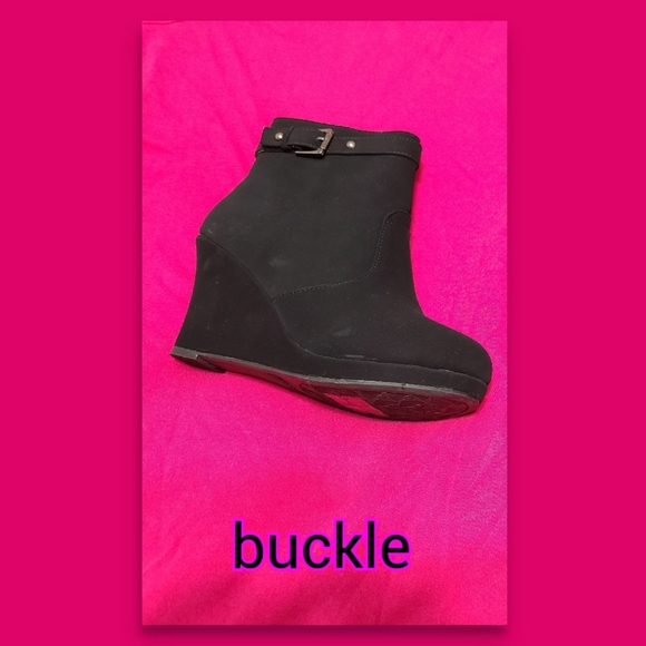 Top Moda Stud Bucked Strap Nubuck Booties - Picture 12 of 15